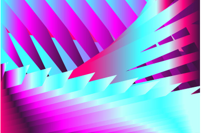 Light trails in neon holographic gradient abstract background. Trendy