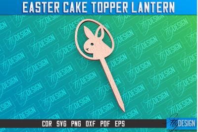 Easter Cake Topper Laser Cut | Happy Easter Design | CNC File