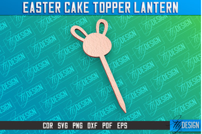 Easter Cake Topper Laser Cut | Happy Easter Design | CNC File