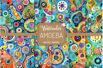 Amoeba - Watercolor Superbug Pattern Papers
