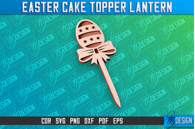 Easter Cake Topper Laser Cut | Happy Easter Design | CNC File