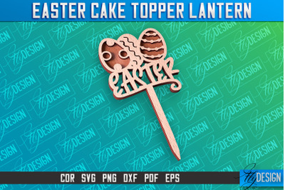 Easter Cake Topper Laser Cut | Happy Easter Design | CNC File