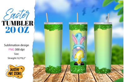 Easter tumbler sublimation. Cute easter gnome tumbler wrap