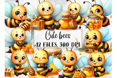 Bee clipart, bees clipart, honey clipart