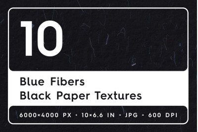 10 Blue Fibers Black Paper Textures
