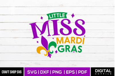 Little Miss Mardi Gras SVG