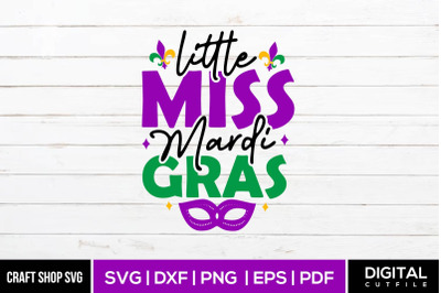 Little Miss Mardi Gras SVG DXF EPS PNG