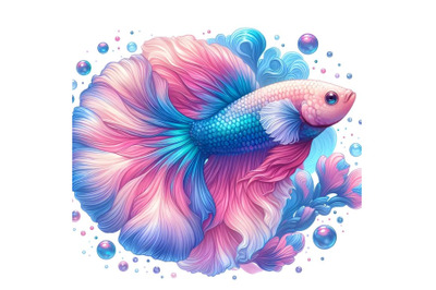 Beta Fish With Beautiful Colors