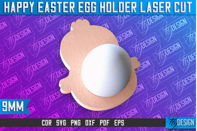 Easter Egg Holder Laser Cut | Happy Easter | CNC File