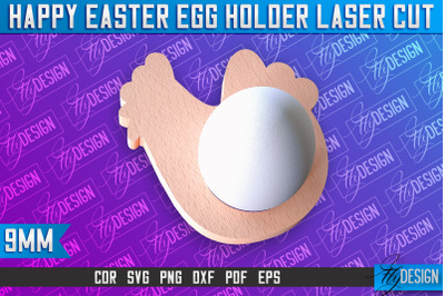 Easter Egg Holder Laser Cut | Happy Easter | CNC File