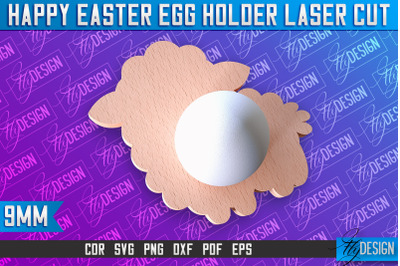 Easter Egg Holder Laser Cut | Happy Easter | CNC File