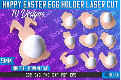 Easter Egg Holder Laser Cut | Happy Easter | CNC File