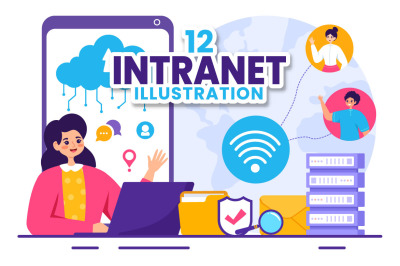 12 Intranet Technology Illustration