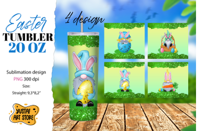 Easter tumbler sublimation. Cute easter gnome tumbler wrap