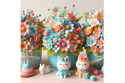 Cute and colorful floral arrangements