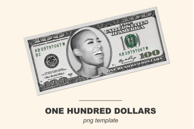 100 dollar bill template