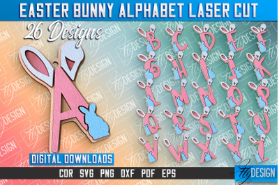 Easter Alphabet Laser Cut | Easter Design | CNC Files