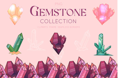 Gemstone clipart collection