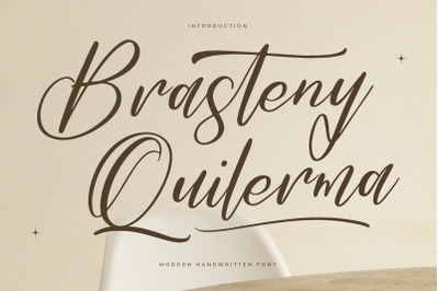 Brasteny Quilerma - Modern Handwritten Font