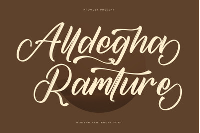 Alldegha Ramture - Modern Handbrush Font