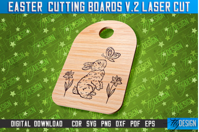 Easter Cutting Boards | Bunny Laser Cut | Easter Design v.2