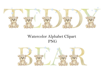 Alphabet with Teddy Bear.