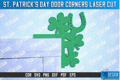 St. Patrick&#039;s Day Door Corners| Door Corners Design | CNC File