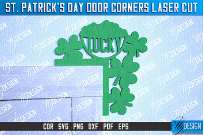 St. Patrick&#039;s Day Door Corners| Door Corners Design | CNC File