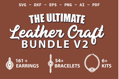 LEATHER CRAFT BUNDLE Earrings SVG Bracelet SVG Necklace V2