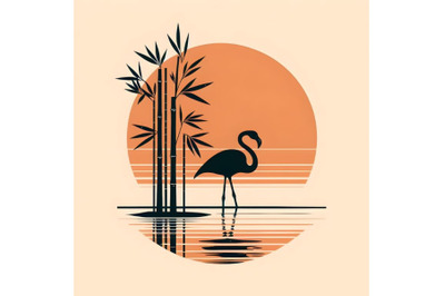 flamingo, illustration