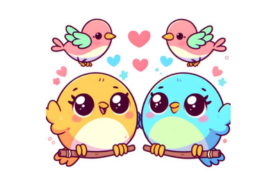 Cute couple bird