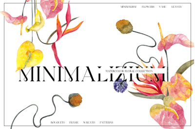 Minimalizium. Floral collection
