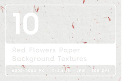 10 Red Flowers Paper Textures Backgrounds