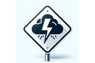 Thunderstorm sign on