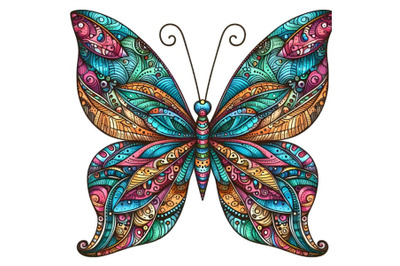 Zentangle stylized butterfly