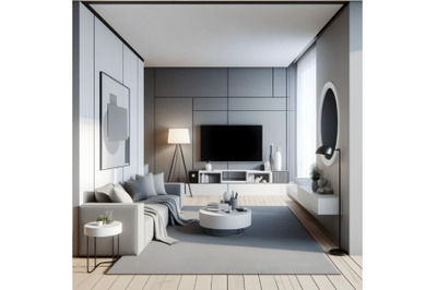 A 3d render of a modern interior design