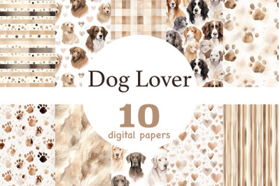 Dog Lover Digital Paper | Puppy Pattern