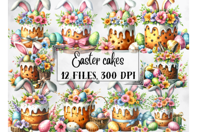 Easter clipart, Easter cakes clipart