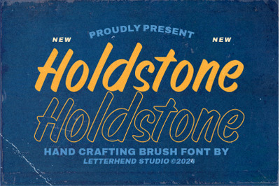 Holdstone - Handcrafting Brush Font