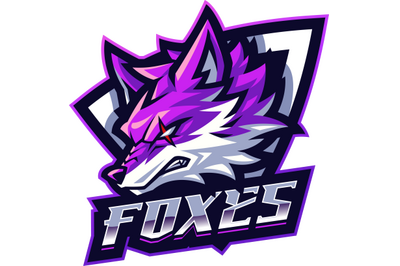Fox head esport mascot logo design