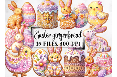 Easter clipart, Easter gingerbread clipart