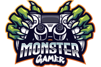 Monster gamer esport mascot logo design
