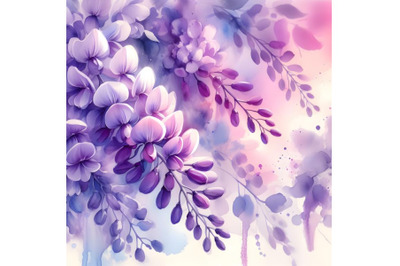 Spring purple flowers Wisteria