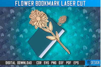 Flower Bookmark Laser Cut | Bookmark Laser Cut Design | CNC Files