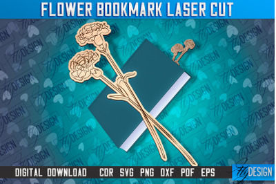 Flower Bookmark Laser Cut | Bookmark Laser Cut Design | CNC Files