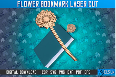 Flower Bookmark Laser Cut | Bookmark Laser Cut Design | CNC Files