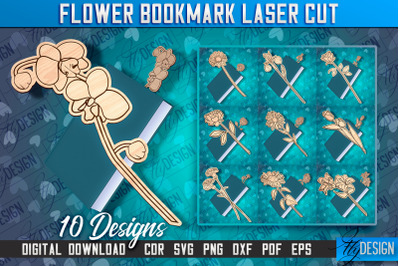 Flower Bookmark Laser Cut | Bookmark Laser Cut Design | CNC Files