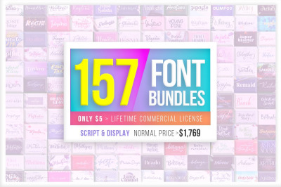 157 Font Bundles