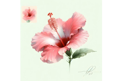 a pink Hibiscus