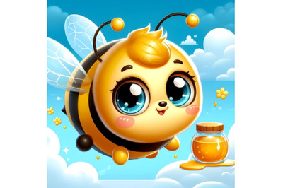 Cute cartoon bee